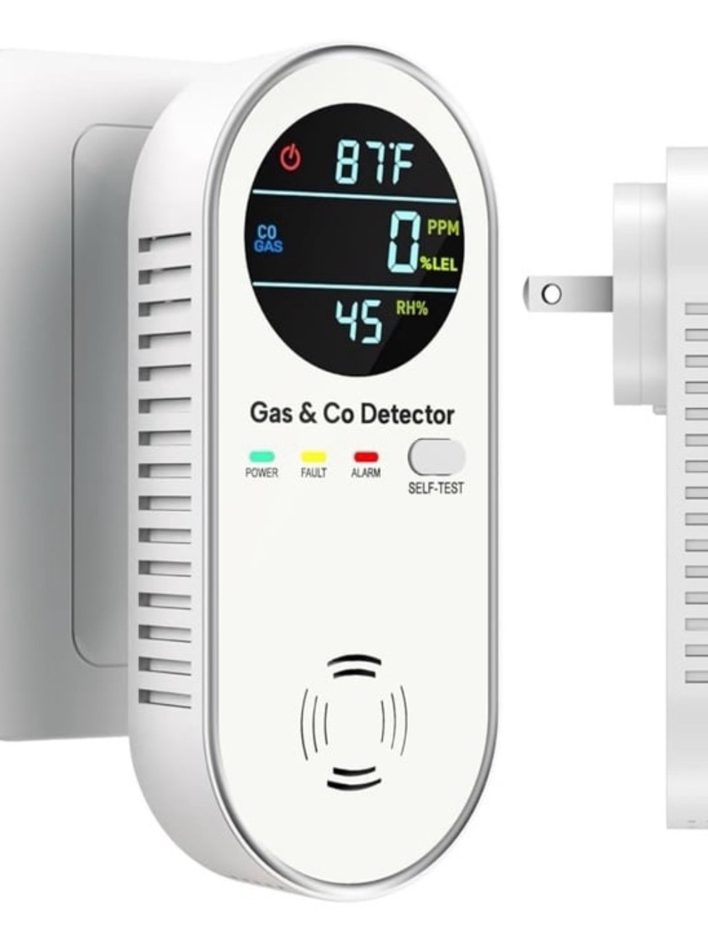 4-in-1 Carbon Monoxide & Natural Gas Detector with LED Display
